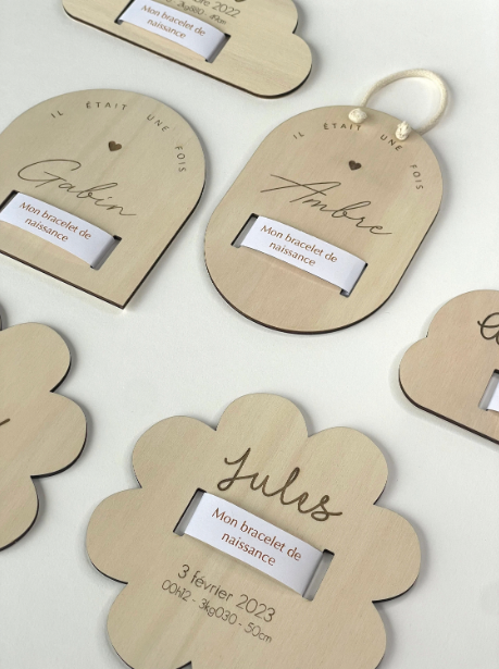 Support à Bracelet de Naissance Il était une fois