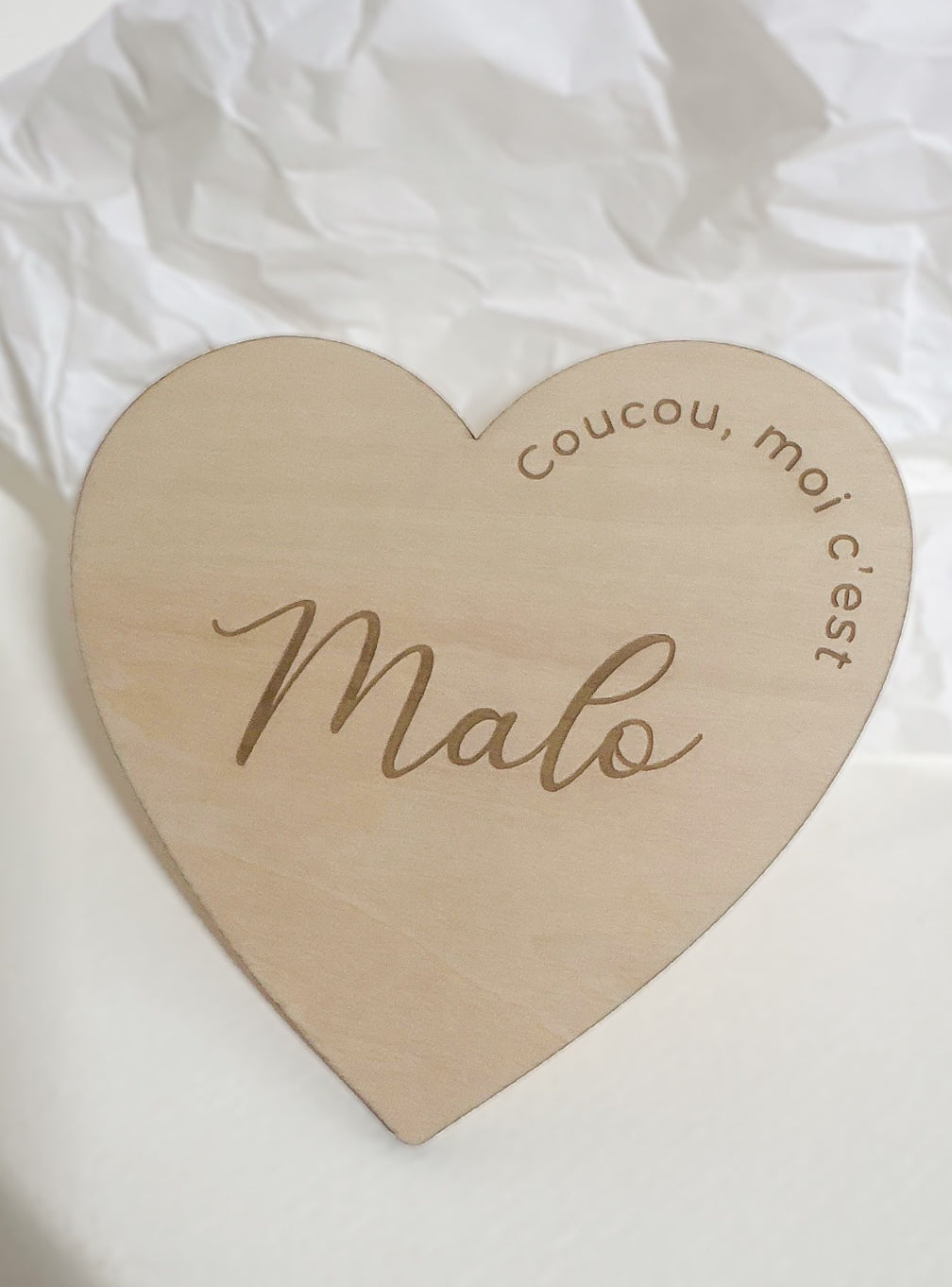 Carte Cœur annonce naissance