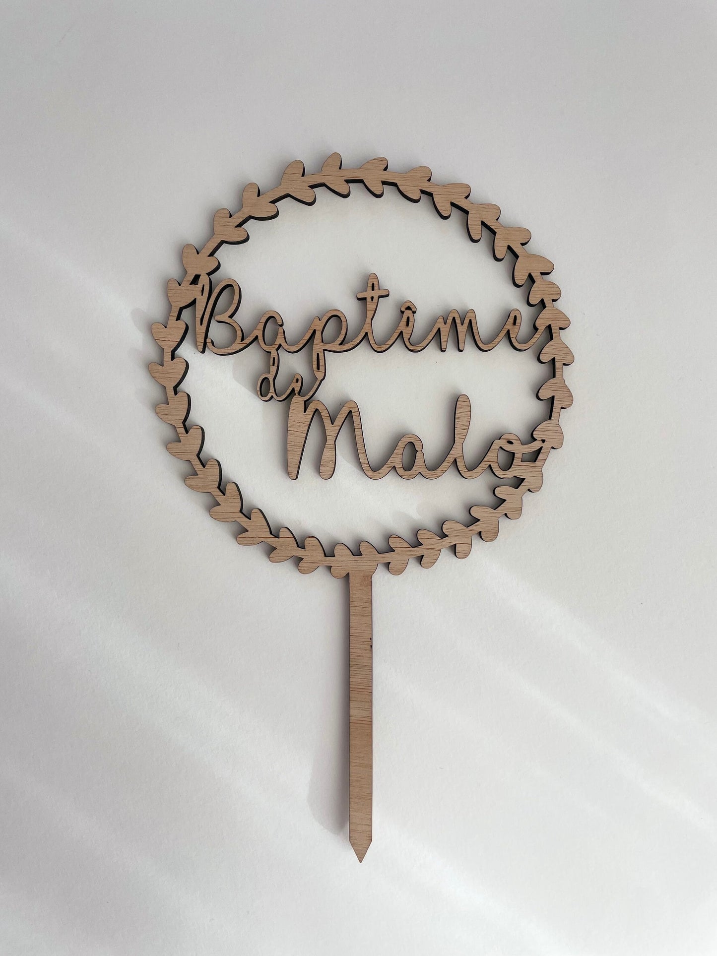 Cake Topper Baptême Couronne de cœurs