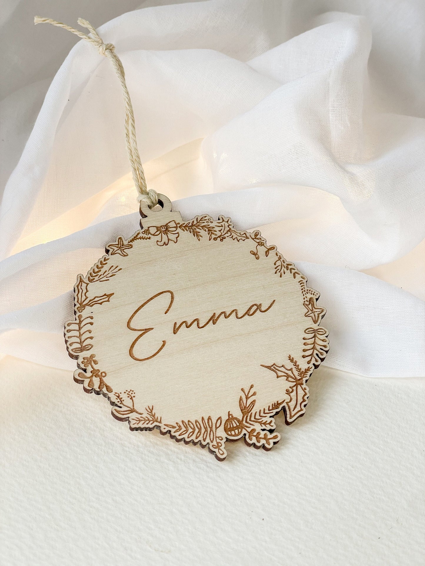 Boule de Noël personnalisable - Carte de vœux