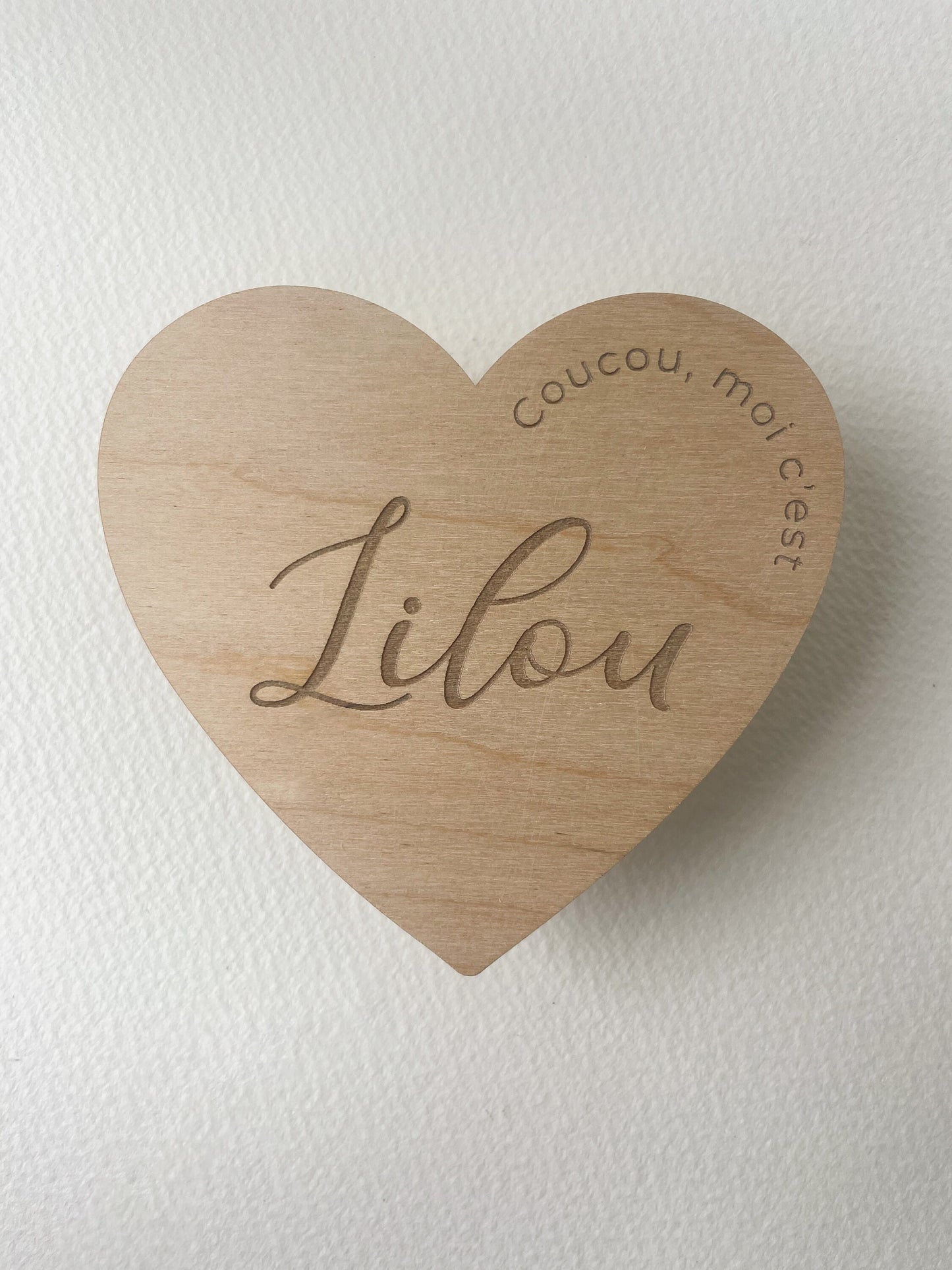 Carte Cœur annonce naissance