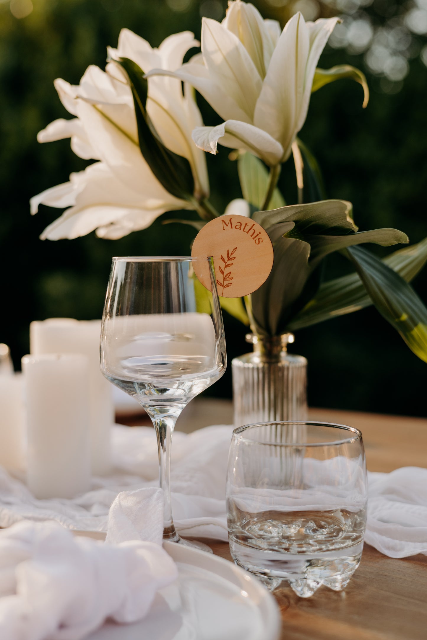 Marque-place pour verre